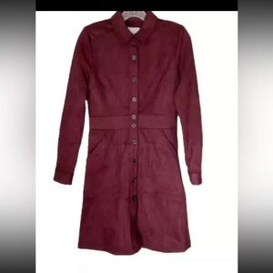 a loves a Faux Suede button dress. Long sleeves. NWT Size Small